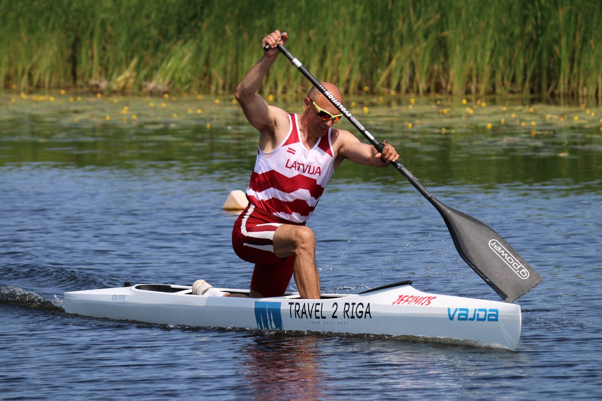 Jefimijs in his T2R Sponsored Canoe